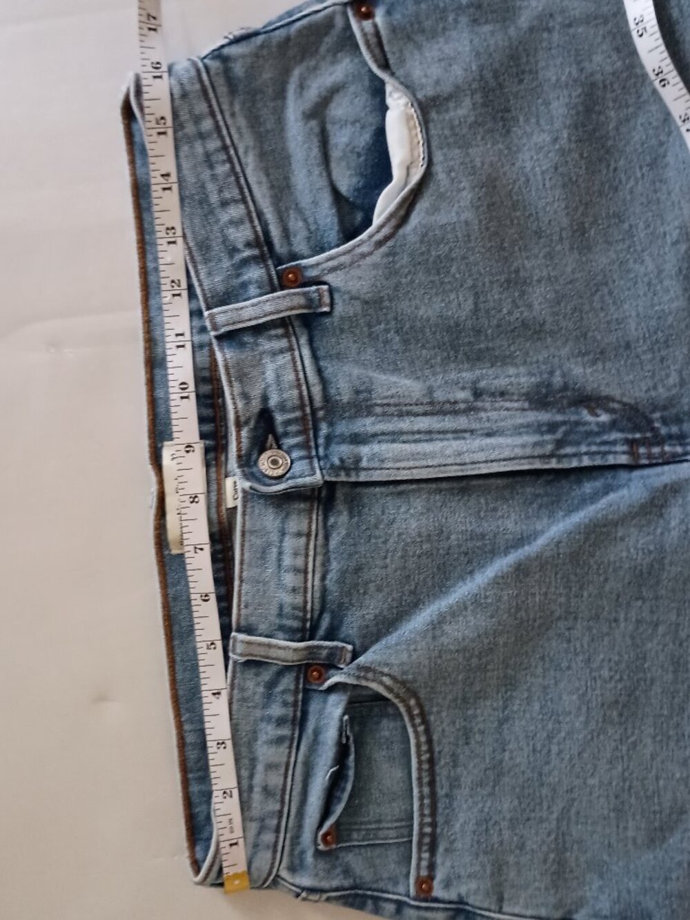 Abercrombie & Fitch Ankle Straight Jeans Ultra High Rise Light Wash Sz 14L (32W) - Picture 11 of 16